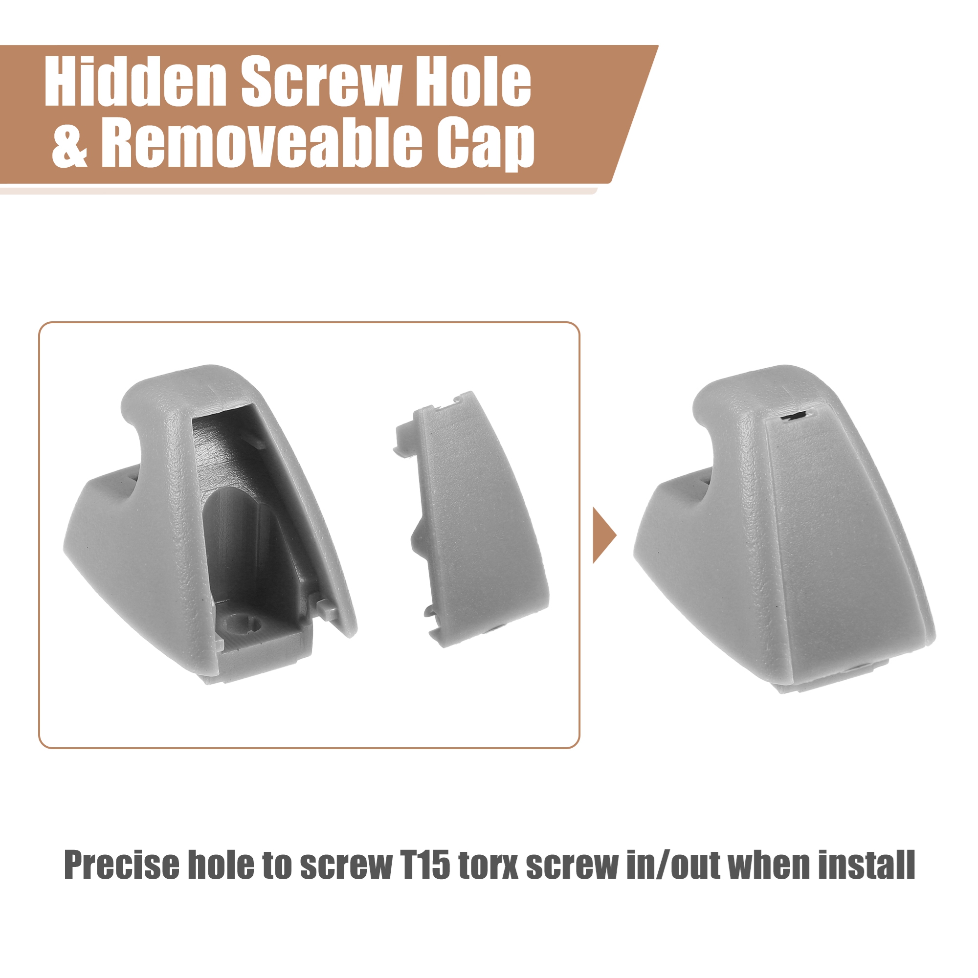 Unique Bargains 2pcs Sun Visor Support Clip for Chevrolet Cruze Sonic Spark for Buick Gray