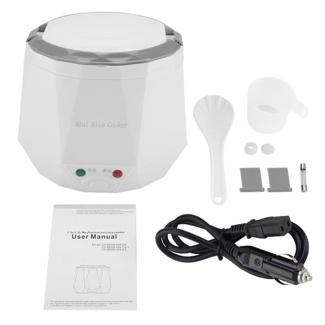 LAFGUR Steamer Food, 24V 140W 1.6 L Electric Portable Multifunctional Rice Cooker Food Steamer For Truck, Mini Rice Cooker, Rice Cooke