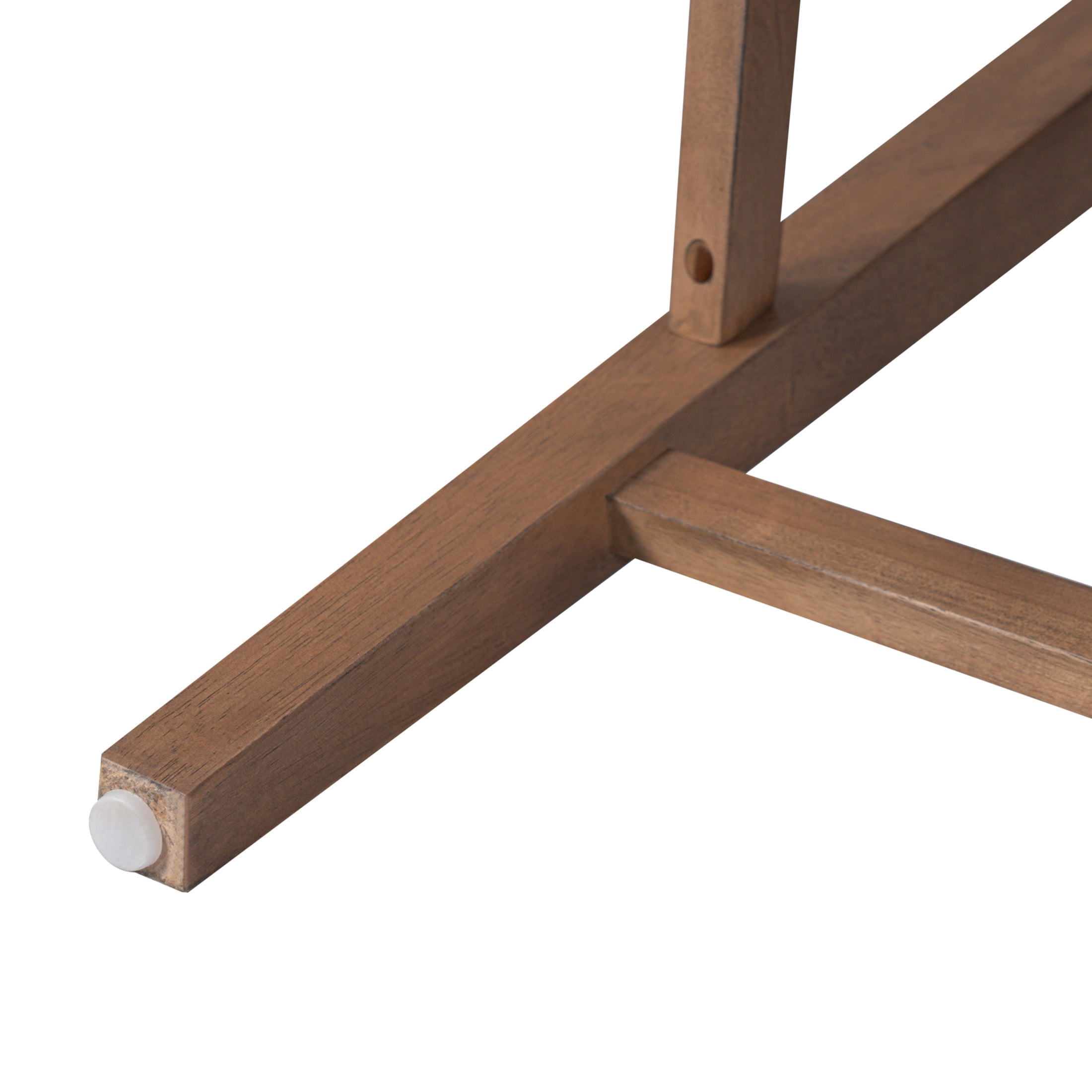 Christopher Knight Home Upholstered Counter Stools, Rope Back, Wood Frame, Beige+Walnut, Set of 4