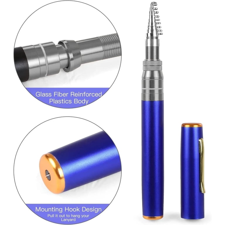 mini fishing rod walmart JOTOUCH Portable Stainless Steel Material Elastic and Reel Combos, Aluminum Alloy Handle Fishing Rod and 100 Metal Spinning Wheel for River, Lake, Ice Fishing and So On and does not fade Mini Portable Pocket Aluminum Alloy