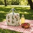 thumbnail image 6 of Lunch Bag, Insulated Lunch Tote, Lunch Box Bag, Nylon Tote Bag, Cactus Patterned 10X10X5.5 Inch Insulated Tote with Dual Side Pockets, Durable Lightweight Reusable Lunch Bag That, 6 of 7