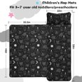 thumbnail image 5 of Skull and Bat Gothic Pattern Teens Toddler Nap Mat with Pillow, Sleeping Mat Bag for Preschool Daycare 59"x22", 5 of 6
