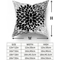 thumbnail image 5 of Black Pillow Covers 18X18 in Black White Grey Dahlias Floral Geometric Couch Pillow Cases with Zipper Set of 2 Farmhouse Rustic Home Decor for Living Room Bedroom Bed Cushion Outdoor, 5 of 6