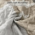 thumbnail image 4 of Boho Quilt California King Size, 3 Piece  Texture Bedspread Coverlet Set Khaki Soft Quilt Set Lightweight Bedding Set Geometric Bohemian Bedspread with 2 Pillowcases (Khaki, 96"x112"), 4 of 6