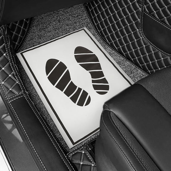 Raindrops Disposable Car Floor Mats for Various Models Multi Color Paper Foot Mats for Car Use Easy to Carry and Fold 20pcs