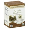 Lifestyle Awareness Pu-erh Slim Chai Tea with Uplifting Cardamom, Contains Caffeine, 20 Tea Bags, Pack of 6