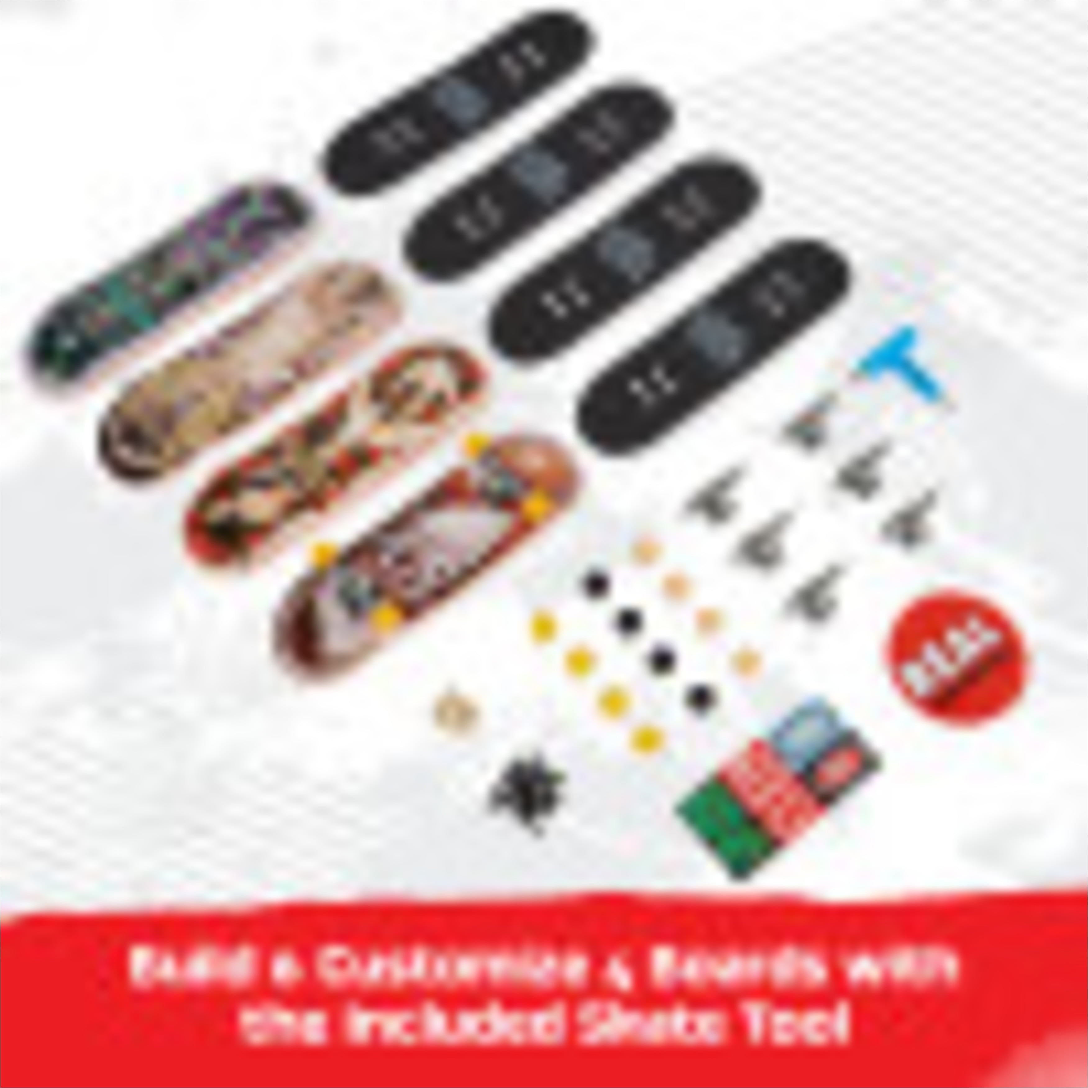 Tech Deck, Ultra DLX Fingerboard 4-Pack, Real Skateboards