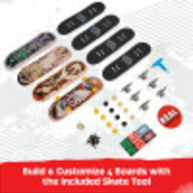 Tech Deck, Ultra DLX Fingerboard 4-Pack, Real Skateboards