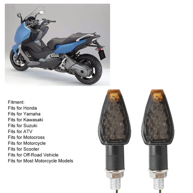 Turn 2PCS Motorcycle 14LEDs Turn Light Steering Lamp Indicator Accessory Fits for