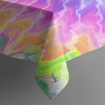 thumbnail image 3 of Colorful Tie Dye Pattern Rectangle Tablecloth 60"x84",Waterproof Polyester Rectangle Table Cloth, Wipeable Spillproof Polyester Tablecloth for Dining, Camping, Indoor and Outdoor, 3 of 5