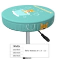 thumbnail image 4 of Round Bar Stool Seat Covers, Dogs Loves Bath Elastic Round Chair Cover Stool Seat Slipcover Bar Stool Cushions Round Pad for 12-14 inch, 4 of 7