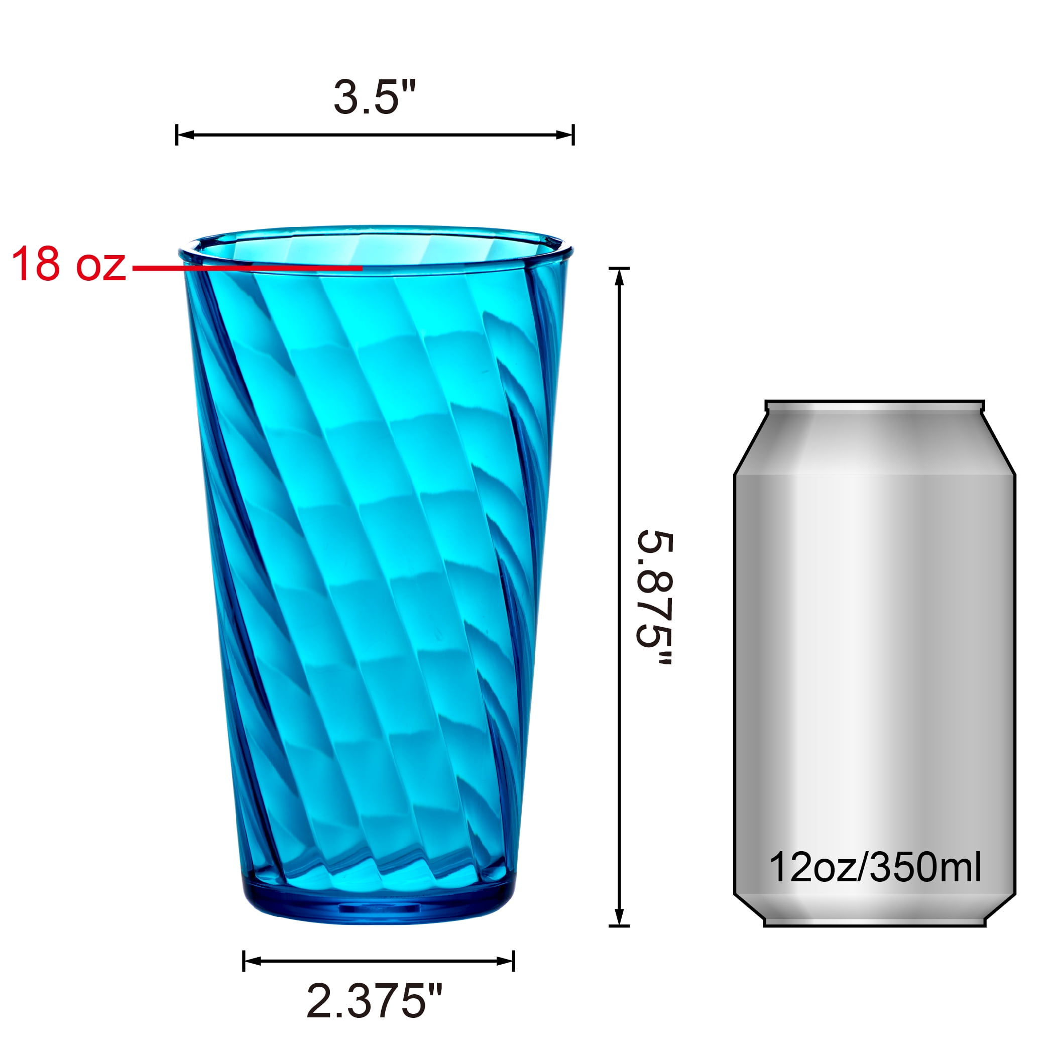 Amazing Abby - Glacier - 18-Ounce Plastic Tumblers Seychelles | Ubuy