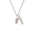 thumbnail image 2 of Delight Jewelry Silvertone Pink Running Shoe Silvertone Sisters Best Friends Forever Bar Charm Necklace, 23", 2 of 4