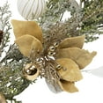 thumbnail image 6 of Northlight Glittered Poinsettia and Ornaments Artificial Christmas Garland - 6' x 7" - Unlit, 6 of 8