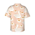 thumbnail image 3 of Disketp Hawaiian Shirts For Men,Geese And Flower Print Mens Casual Short Sleeve Button Down Shirts Beach Shirt, 3 of 8