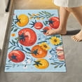 thumbnail image 2 of Yayeee Bath Rug for Bathroom Floor Non Slip Contour Fluffy Soft Absorbent Mat, 20"x24", Yellow Floral Tomatoes, 2 of 7