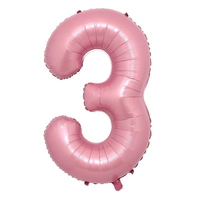 Globo de foil rosa RUIANSI número 3 de 16" para decoración de fiesta