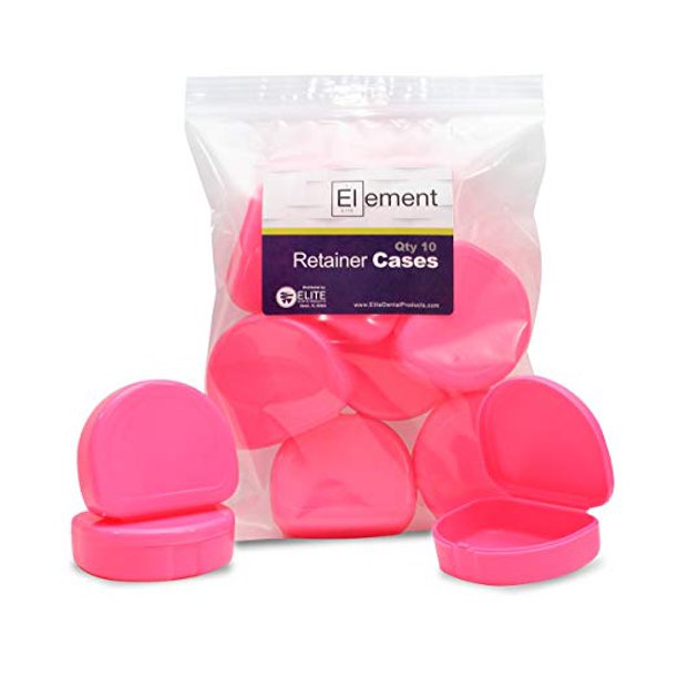 Element Orthodontic Retainer Case Pink Pack of 10