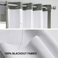 thumbnail image 6 of Half Price Drapes Signature Grommet Silver Grey Velvet Blackout Curtains(1 Panel), 50WX 120L, 6 of 11