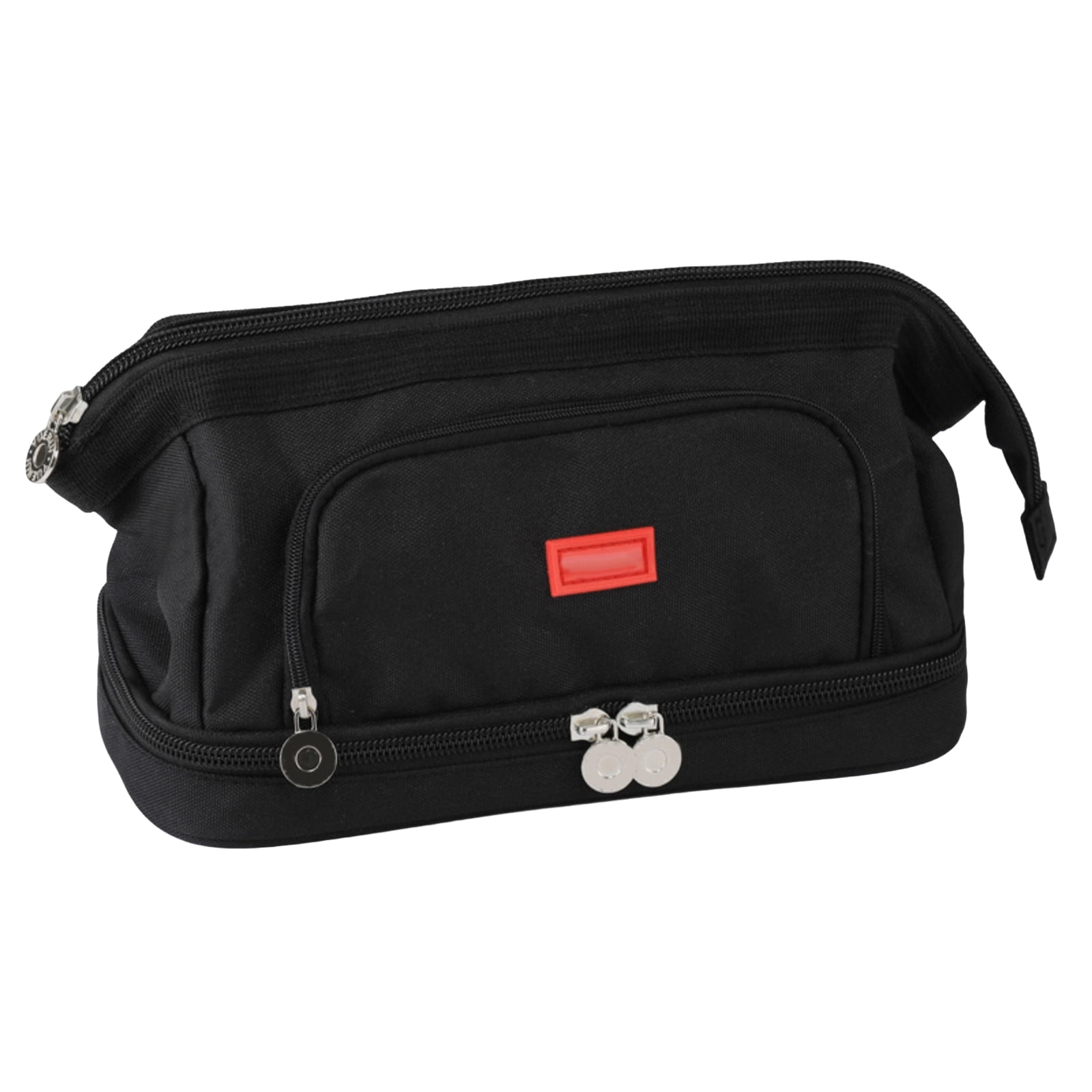 Pencil Case School Supplies Large Capacity Canvas Pouch with Handle Multi Compartment Organizer for Pens Markers Cute Aesthetic Stationery Bag for Teen Girls Kids Back to School Black