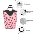 thumbnail image 4 of KLL Strawberries Laundry Hamper,Large Canvas Fabric Lightweight Storage Basket Toy Organizer Dirty Clothes Collapsible Waterproof, 4 of 6