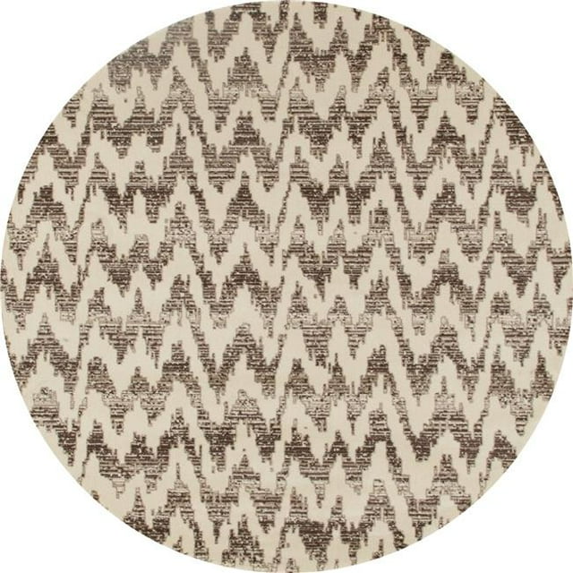 Art Carpet 25535 5 Pi. Troy Collection Statique Tissé Zone Ronde Tapis&44; Beige