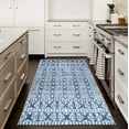 thumbnail image 5 of ReaLife Machine Washable Rug - Stain Resistant, Non-Shed - Eco-Friendly, Non-Slip, Family & Pet Friendly - Luna Distressed Tribal Stripe - Blue Beige - 2'6" x 8', 5 of 7