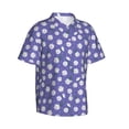 thumbnail image 2 of Fotbe Daisies Flowers Hawaiian Shirt for Men Unisex Summer Beach Casual Short Sleeve Cotton Linen Button Down Shirts-Medium, 2 of 9
