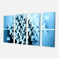 thumbnail image 2 of Design Fractal Cubes 3D Bleus - Impression d'Art Mural sur Toile Abstraite, 2 of 3