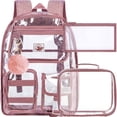 thumbnail image 1 of Mochila transparente CCJPX Heavy Duty Transparente Rosa para Niñas, 1 of 8