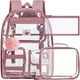 thumbnail image 1 of Mochila transparente CCJPX Heavy Duty Transparente Rosa para Niñas, 1 of 8