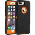 thumbnail image 2 of Entronix Heavy Duty Case Designed for iPhone 7/8 Plus Shockproof Triple Layer Rugged Case (Orange), 2 of 6