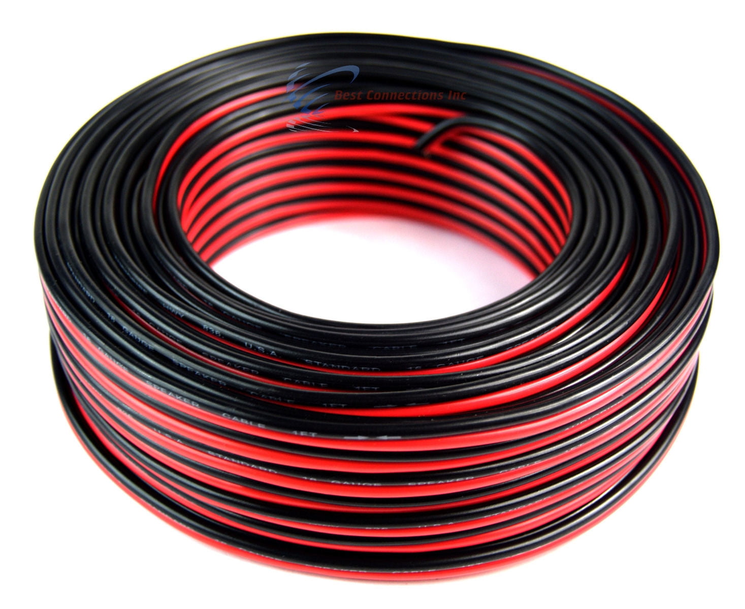100FT 18-GA Gauge Red Black 2 Conductor Speaker Wire Audio Cable 