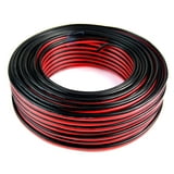 Cable Rojo Y Negro Para Bocinas Cable Para Altavoces Audiopipe 16 GA - 100 Pies (30 Metros), Rojo Y Negro, Ideal Para Instalaciones De Audio Cable Audio Audiopipe 100 Pies 16 Gauge Rojo Negro