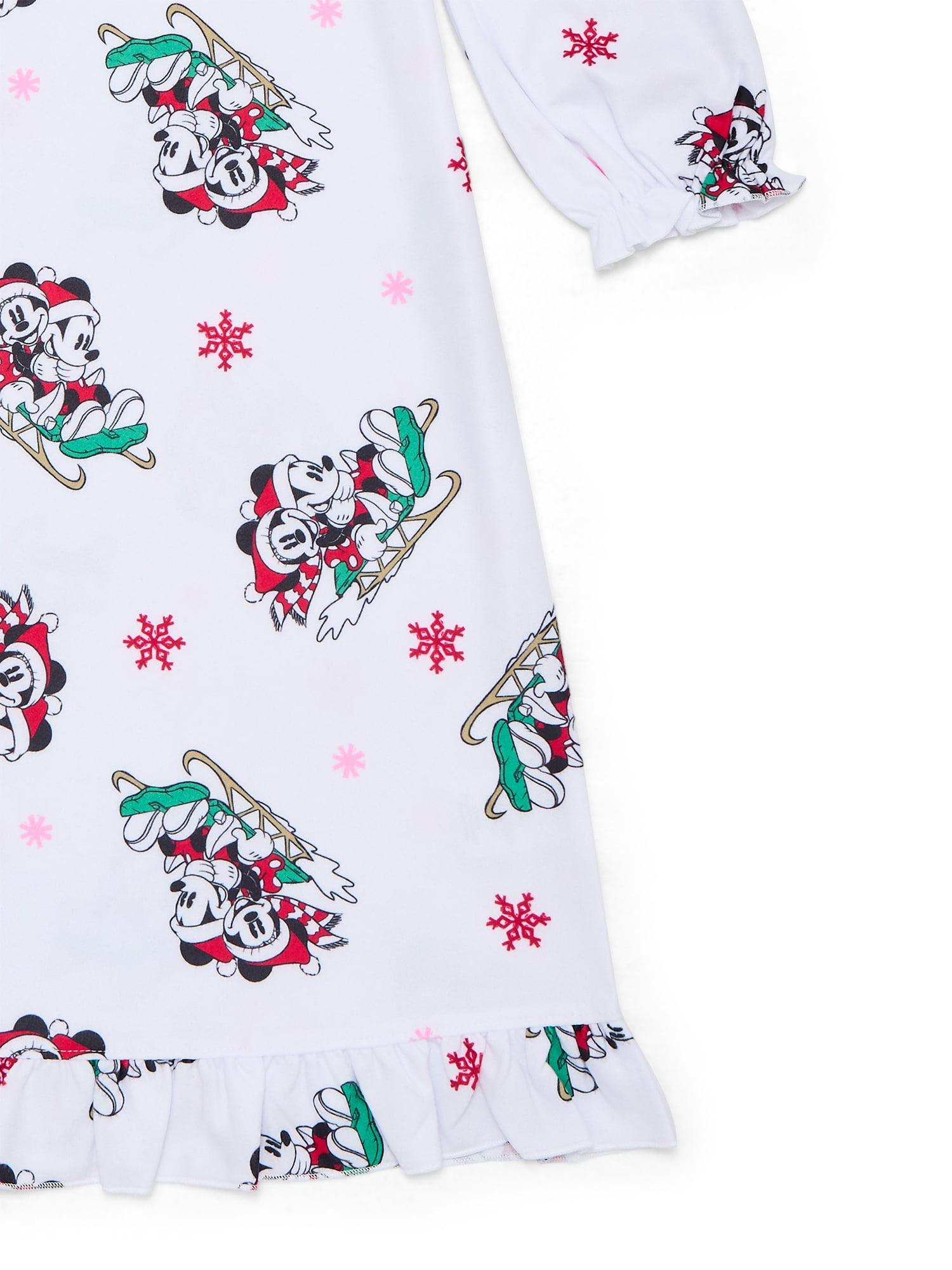 Mickey & Minnie Mouse Girls Christmas Pajama Nightgown, Sizes 4-12
