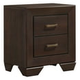 thumbnail image 2 of Nightstand with 2 Drawers, Dark Cocoa Finish - Rectangular Bedside Table - Modern Bedroom Furniture - Sturdy Wood Frame - 23.5"W x 16.5"D x 27"H, 2 of 9