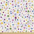 thumbnail image 1 of Colorful Fabric by the Yard, Geometrical Theme Large and Small Circles Pattern and Polka Dots, Decorative Upholstery Fabric for Chairs & Home Accents, Magenta Lavender Blue Orange by Ambesonne, 1 of 5
