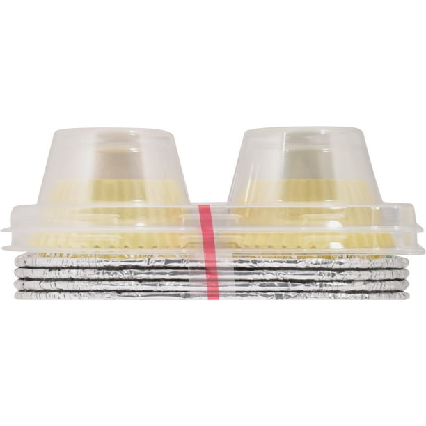 HandiFoil Aluminum Muffin Pans with Lids and 24 Bake Cups, 9.6" L x 6.