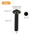 thumbnail image 2 of Uxcell Flanged Button Head Socket Cap Screws, 25 Pcs M8x40mm - 304 Stainless Steel Socket Drive Fasteners Bolts, Fully Thread Machine Screws (Black), 2 of 5