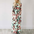 thumbnail image 2 of Tralilbee Nouvelles Robes Maxi Boho pour Femmes Grande Taille, Robes de Plage à Imprimé Floral, Robes Longues de Soirée, Robes de Soleil, Voyage, Fête, 2 of 4