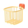 thumbnail image 1 of Yuarrent Estante sin perforaciones para cocina, cesta de almacenamiento de plástico hueca, caja decorativa, soporte adhesivo montado en la Almacenamiento y organización del hogar Naranja amarillo, 1 of 6
