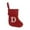 D, variant on HomeDM Christmas Stocking Ornaments 26 Letter Christmas Stocking for Xmas Tree Decor 7" Mini Knitted Red Stocking for Fireplace Christmas Holiday Party Decorations Letter F