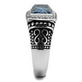 thumbnail image 4 of High polished (no plating) Stainless Steel Ring with Semi-Precious Sodalite in Capri Blue for Women Capri Blue Stone Color Style TK3003 Size 11, 4 of 4
