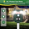 thumbnail image 3 of 1/2/4 Pack Solar Ultrasonic Outdoor Repeller, Motion Activated Garden Wildlife Control, Waterproof Yard Deterrent Device, 3 of 8