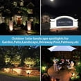 thumbnail image 2 of Focos solares para exteriores, Luces solares para jardín, 32 luces solares Led Ip65 impermeables, 3 niveles de brillo, para jardín, paisaje exterior, camino de jardín (paquete de 4 blancos) brillar Electrónica, 2 of 5