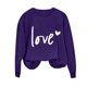 thumbnail image 4 of Penkiiy Día de San Valentín Sudadera para Mujeres Lindo Amor Camisetas Corazón Casual de manga larga Camiseta de San Valentín Ropa Tops L Morado, 4 of 4