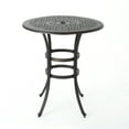 thumbnail image 5 of GDF Studio Fonzo Outdoor Cast Aluminum Round Bar Table, Bronze, 5 of 5