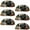 Multicolored 3, variant on PhooArto 6 Pcs Cup Drawer Pulls, Flower Butterflies Pug Dog Shell Shape Handles Cabinet Knobs for Dresser Cupboard Closet Wardrobe with Screws