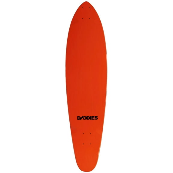 Daddies Logo Kicktail Longboard Deck - Orange