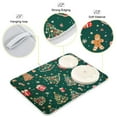 thumbnail image 3 of Yayeee Dish Drying Mat for Kitchen Counter 16"x18" Microfiber Absorbent Pad, Green Christmas Gingerbread, 3 of 7